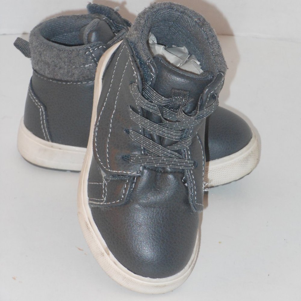 WONDER NATION GRAY TODDLER ANKLE BOOTS SIZE 7 MEDI - Picture 4 of 5